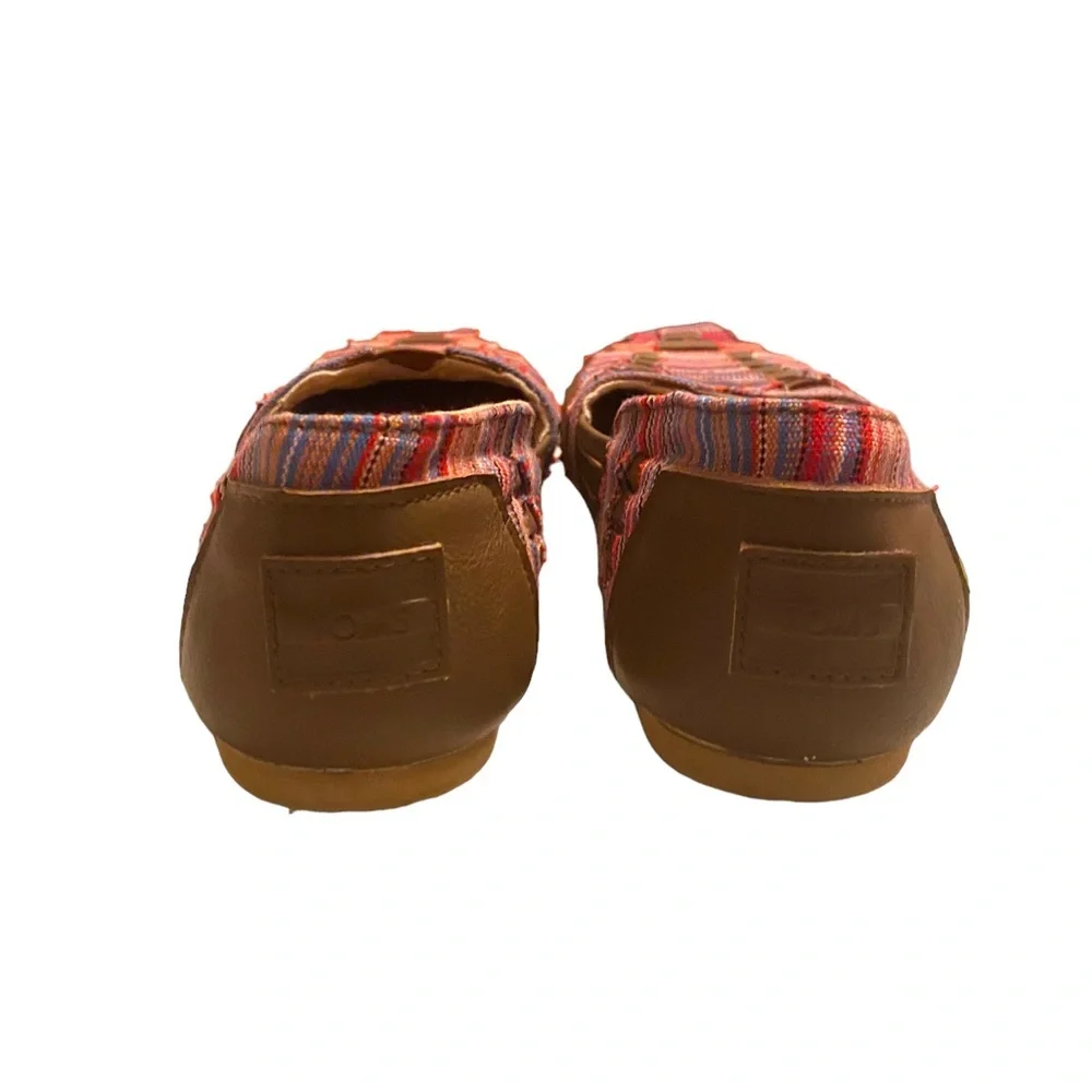 Toms Red Pink Woven Slip-On Espadrilles